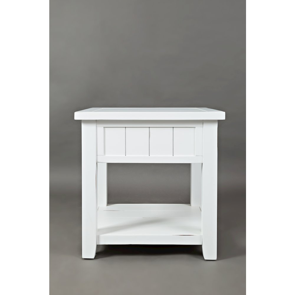 Artisan's Craft Rustic Farmhouse Distressed Acacia End Table