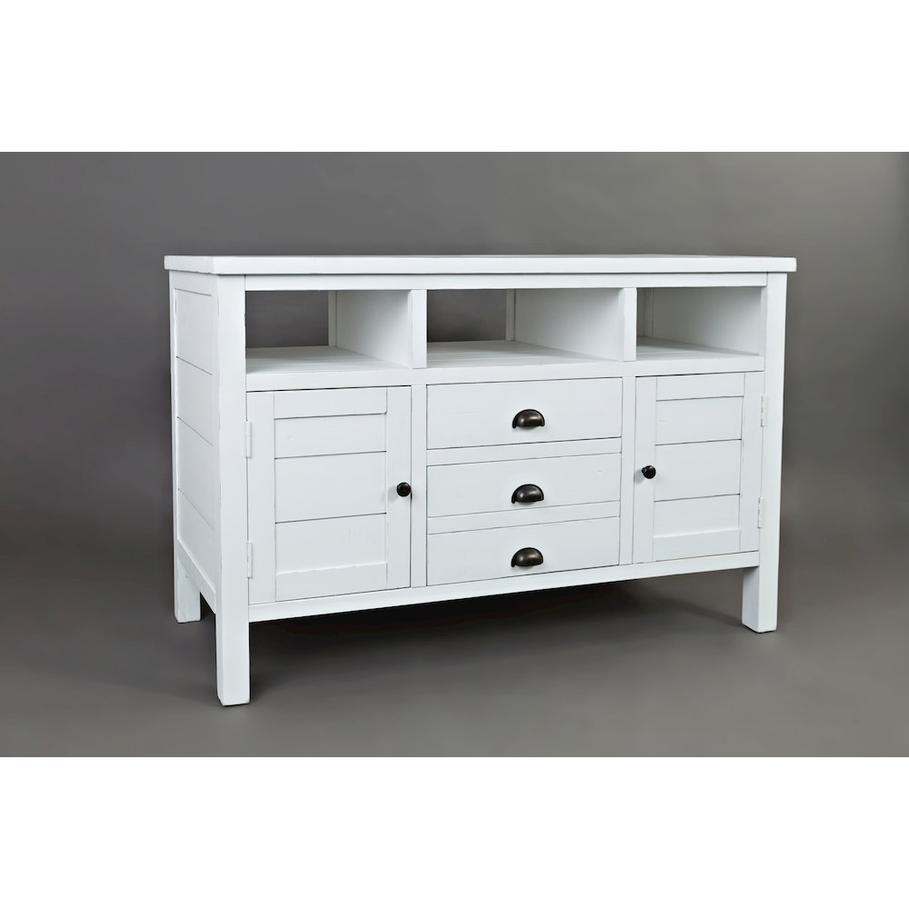 50" Rustic Farmhouse Solid Wood Distressed Media Console TV Stand