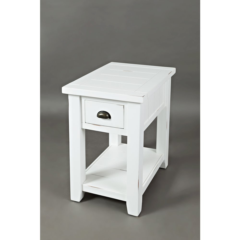 Artisan's Craft Rustic Farmhouse Distressed Solid Wood Chairside Table