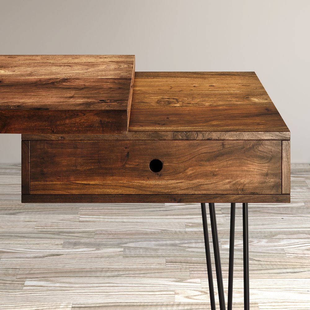 Nature's Edge Solid Acacia Desk with Drawer