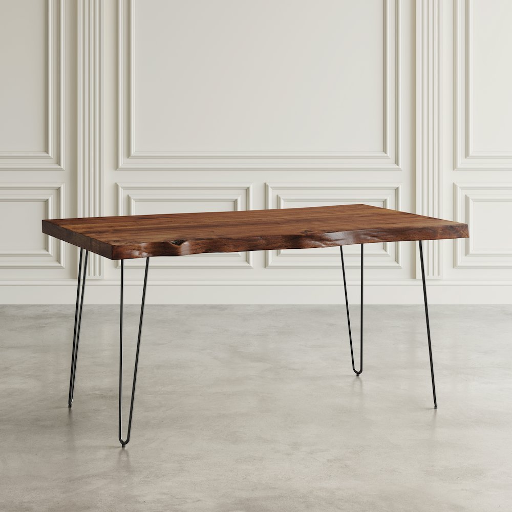 Nature's Edge 60" Solid Wood Modern Live Edge Dining Table