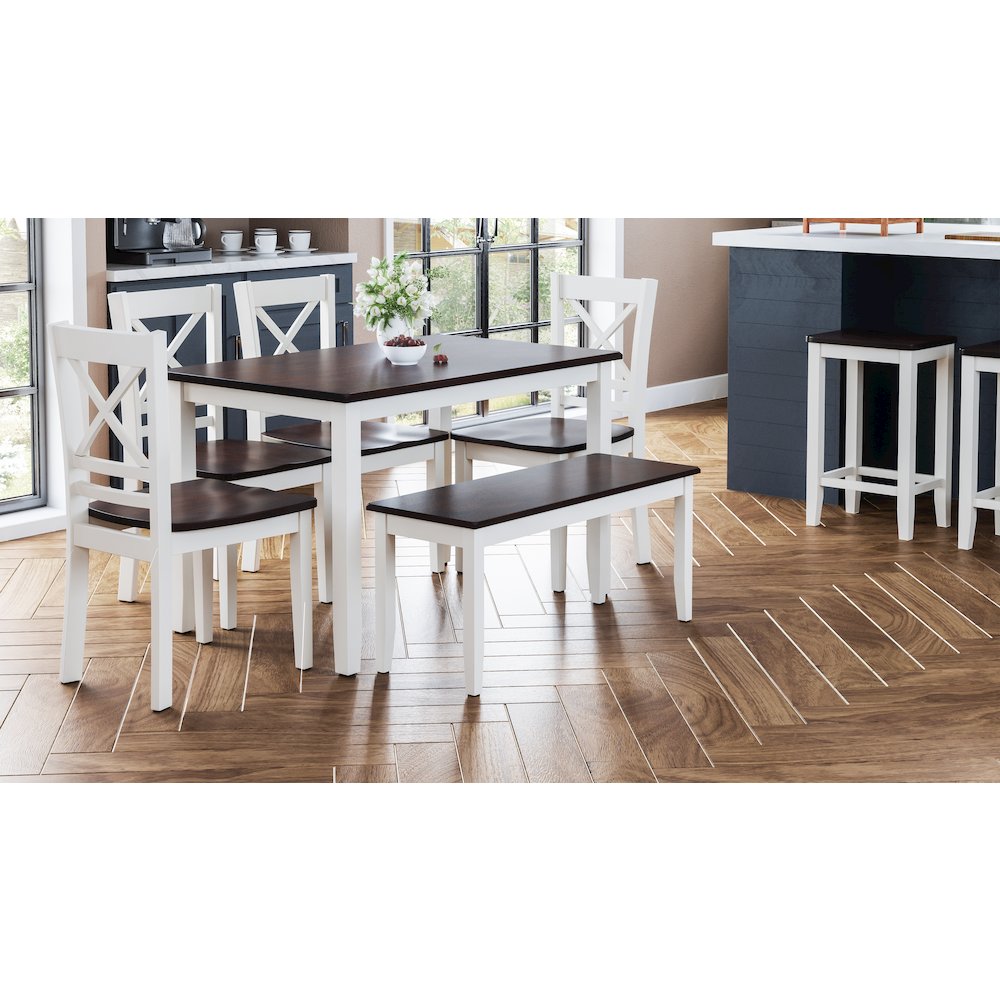 Asbury Park Solid Wood Farmhouse Cross-Back Dining Chair (Set of 2)