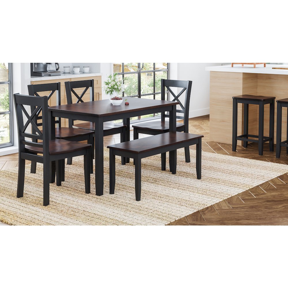 Asbury Park Solid Wood Farmhouse Cross-Back Dining Chair (Set of 2)