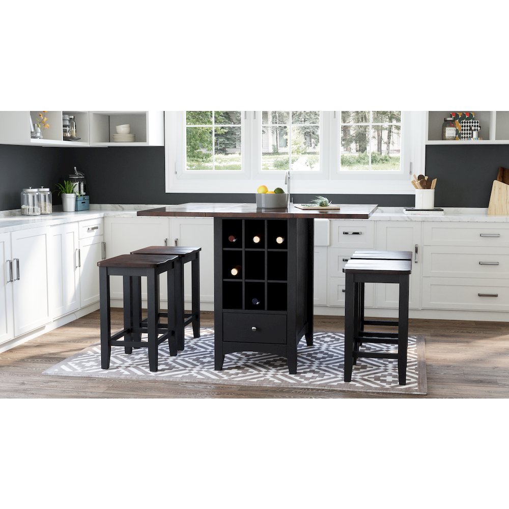 Asbury Park Solid Wood Farmhouse Backless Saddle Stool (Set of 2)