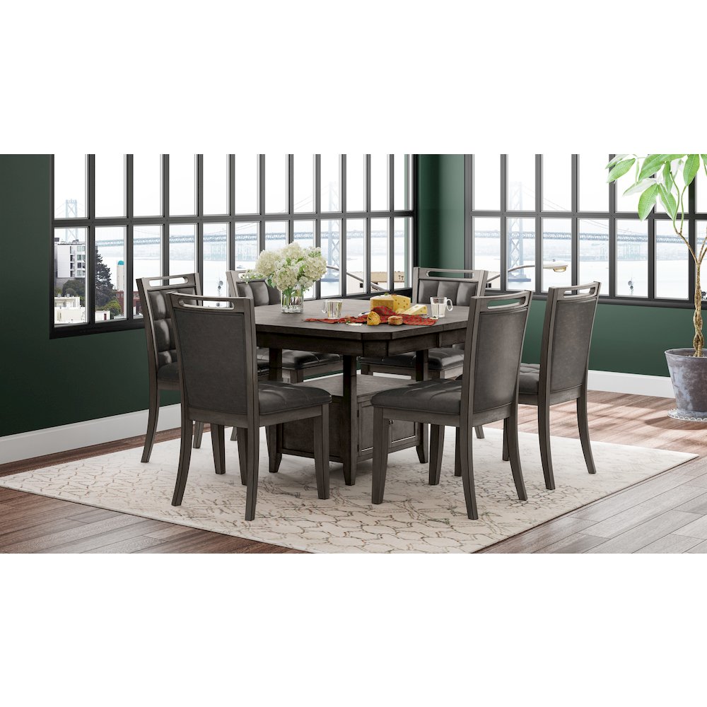 Manchester Contemporary Adjustable Height 78" Rectangle Dining Table