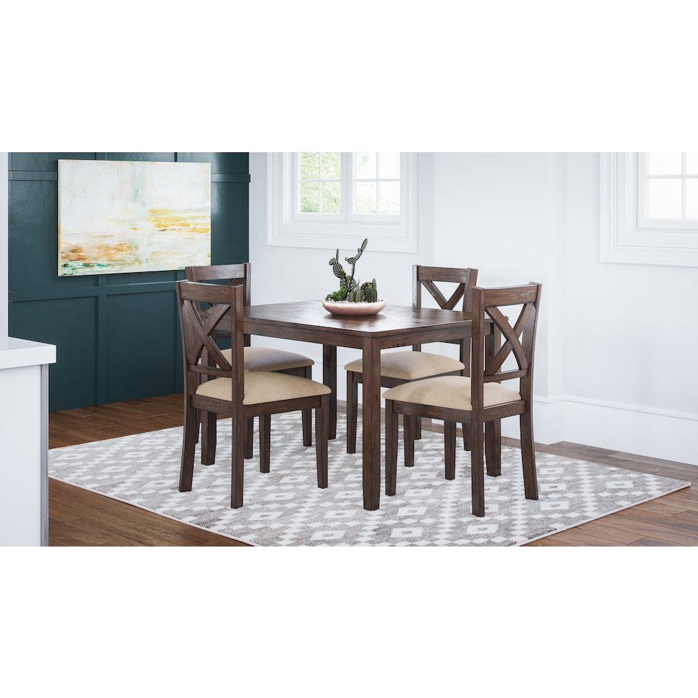 Walnut Creek 5 Piece Dining Set - Table with 4 Chairs