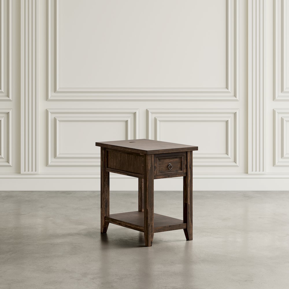 Bakersfield Mission Style USB Charging Side Table