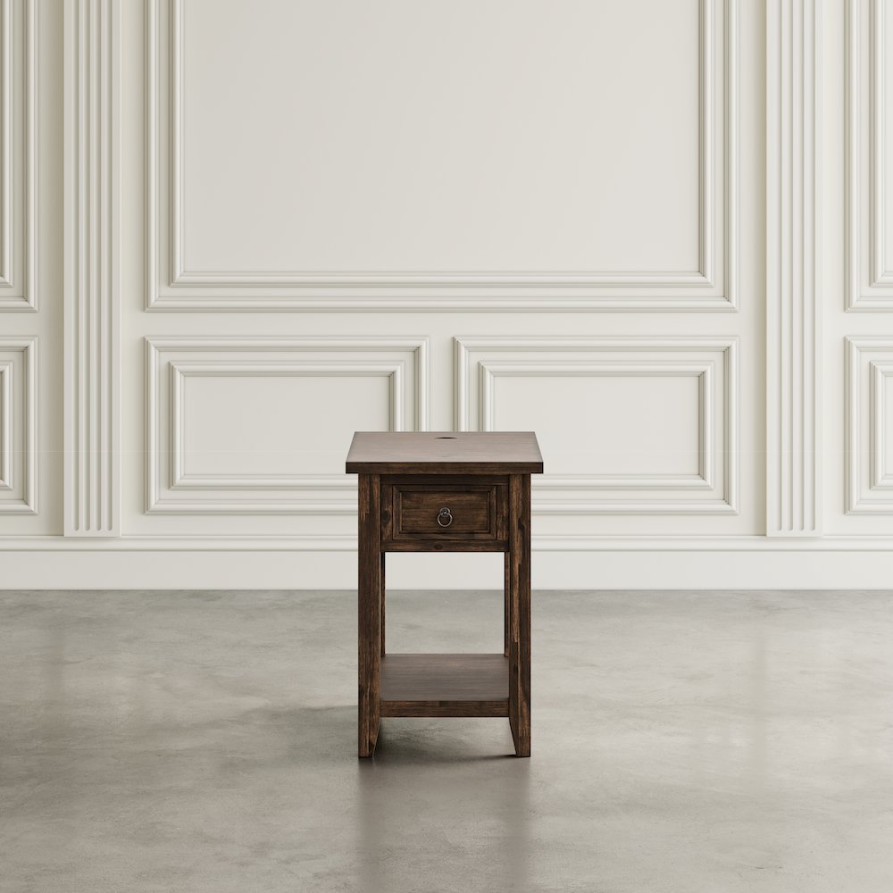 Bakersfield Mission Style USB Charging Side Table