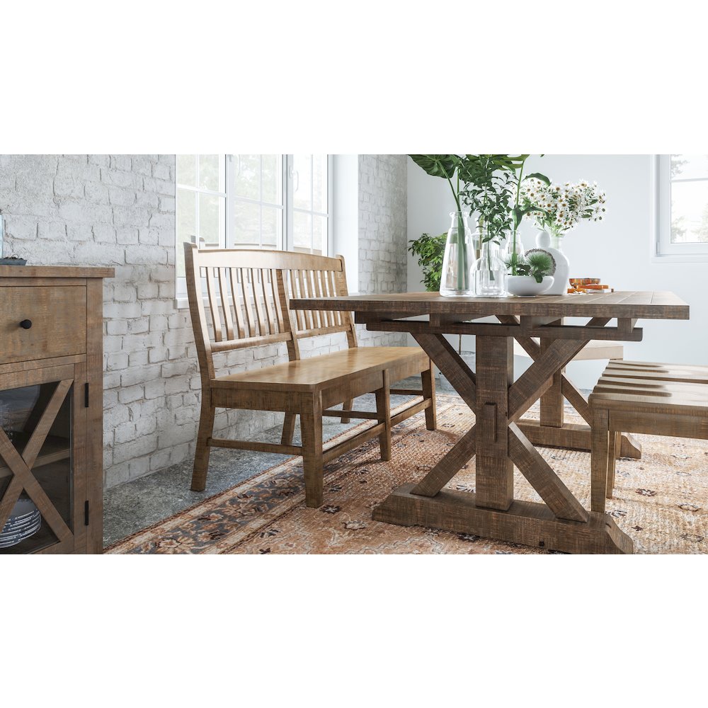 Modern Rustic Solid Wood Counter Height 78" Extension Dining Table