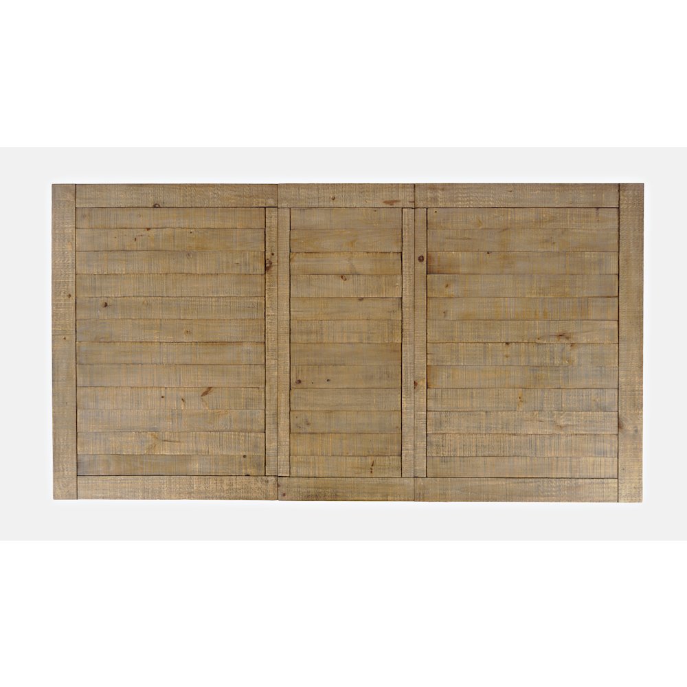 Solid Pine Extendable Dining Table with Distressed Farmhouse, Distressed Brown