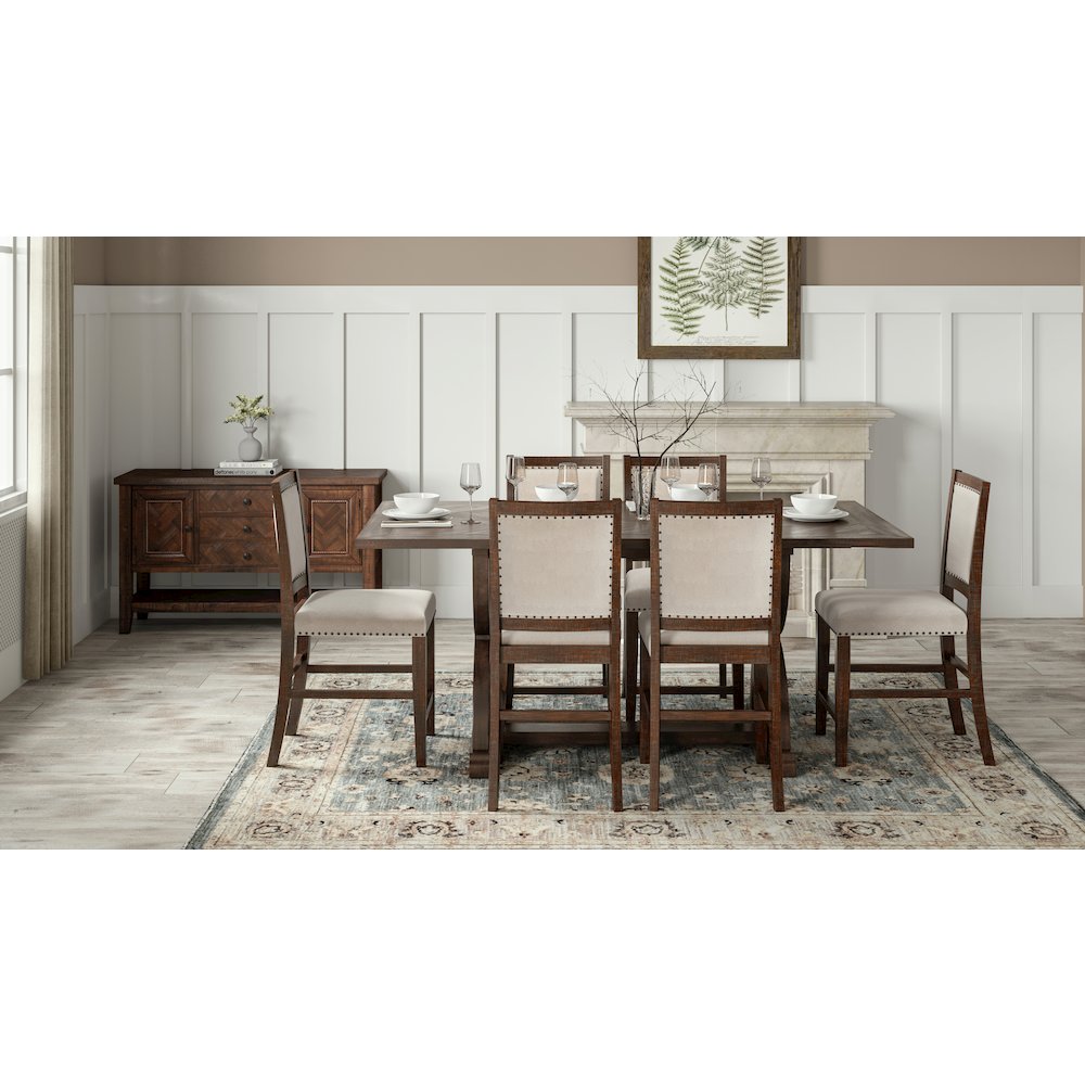 Fairview Transitional Solid Wood Upholstered Side Chair (Set of 2)