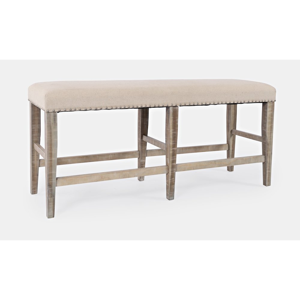 Fairview Transitional 52" Backless Upholstered Counter Height Bench