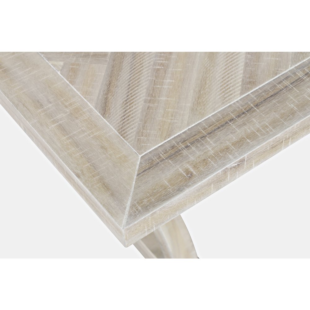 Fairview Transitional Herringbone Distressed Acacia Coffee Table