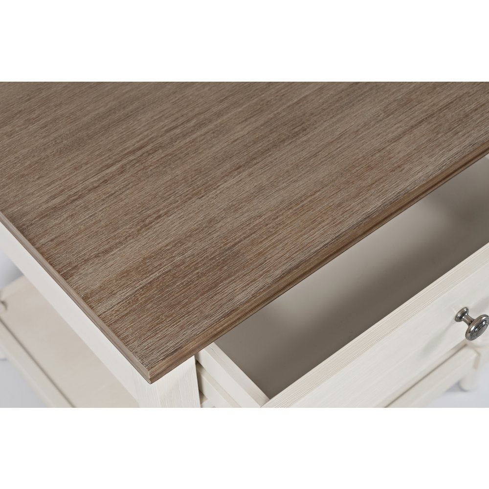 Grafton Farms Country Farmhouse End Table with Drawer