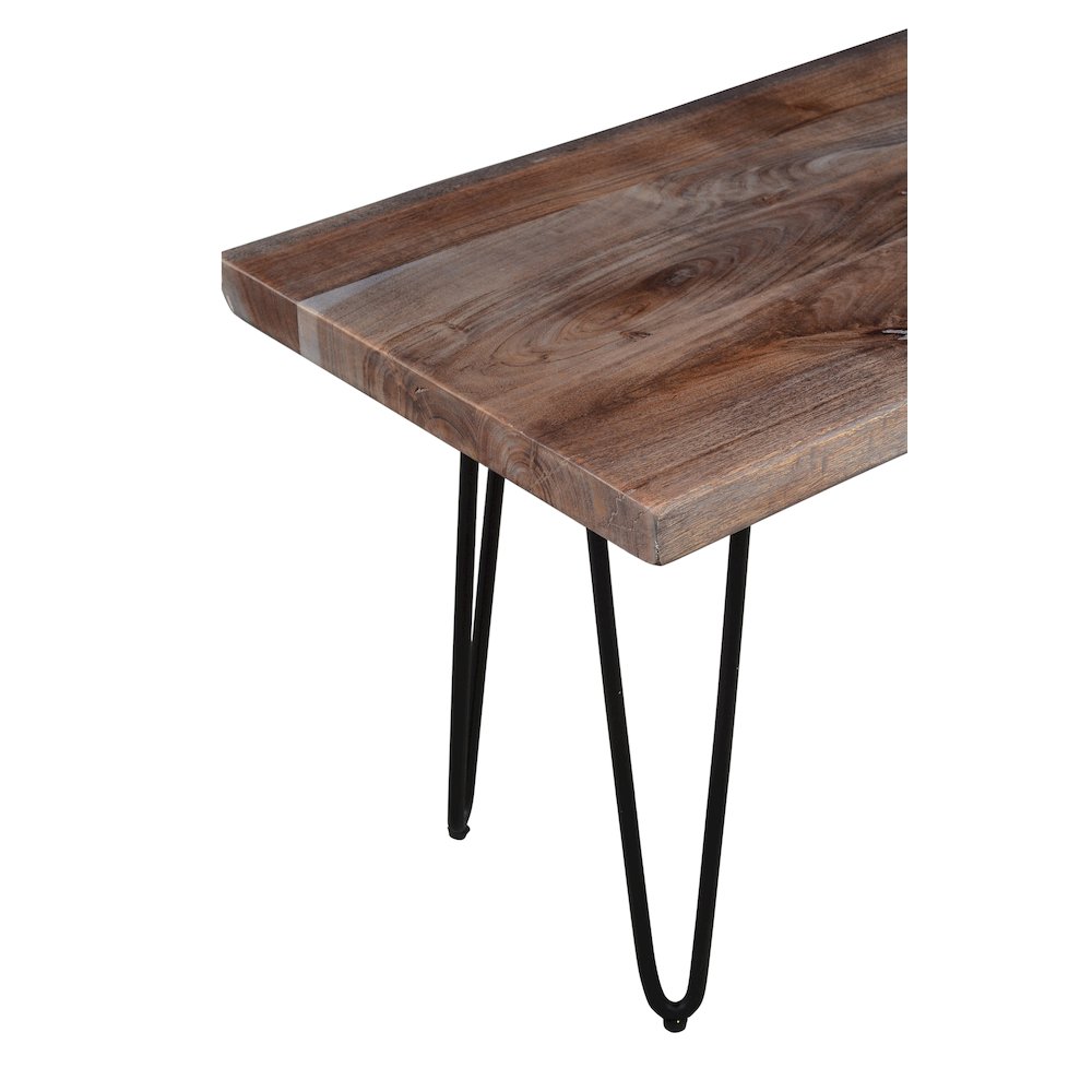 Nature's Edge 48'' Modern Solid Wood Live Edge Bench