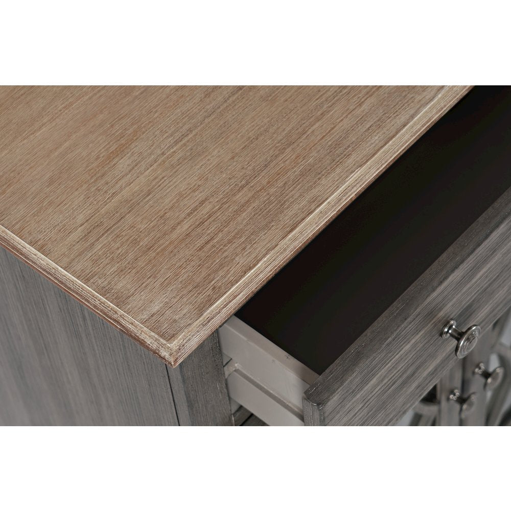 Aurora Hills Country Wire-Brushed 4 Door Accent Chest