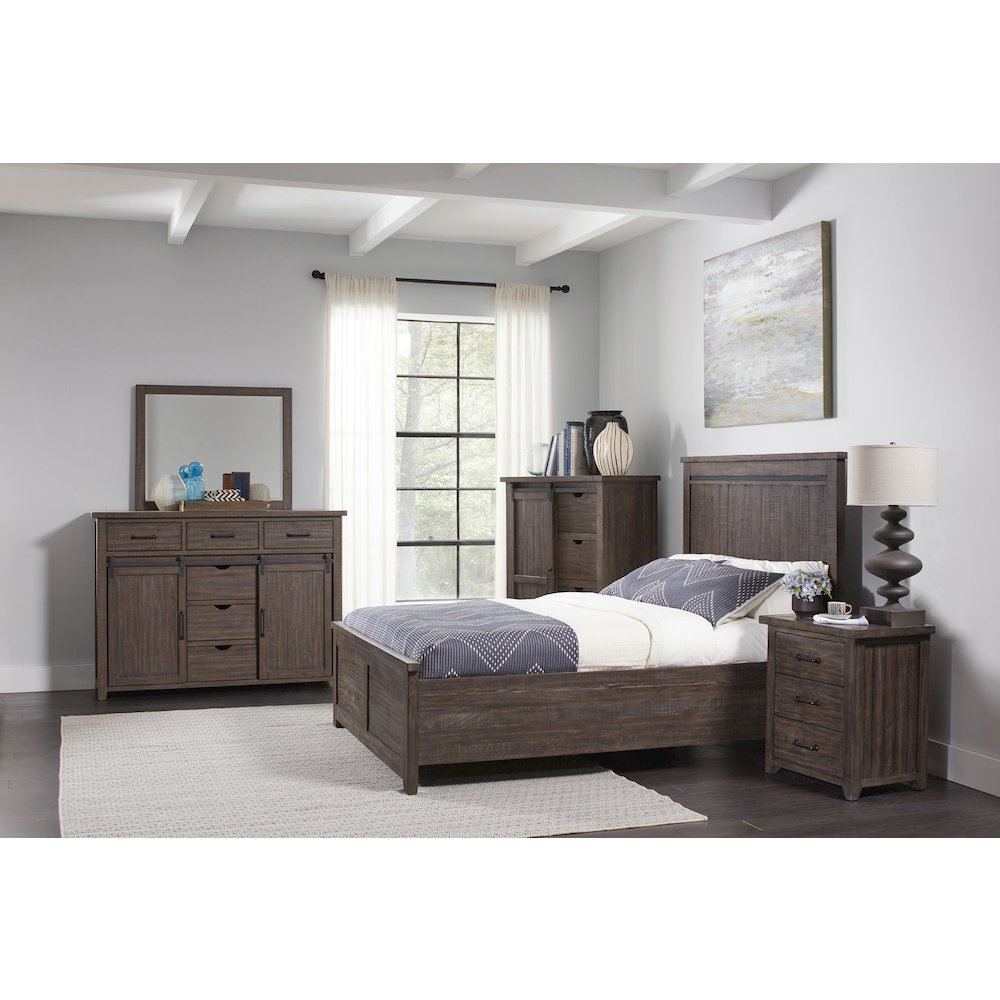 Madison County Rustic Reclaimed Pine Farmhouse King Panel Headboard