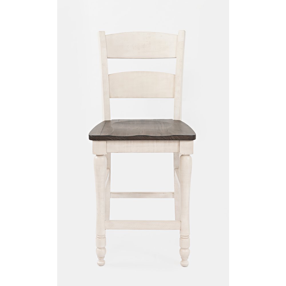 Rustic Farmhouse Five Piece Reclaimed Solid Wood Counter Height Round Dining Set