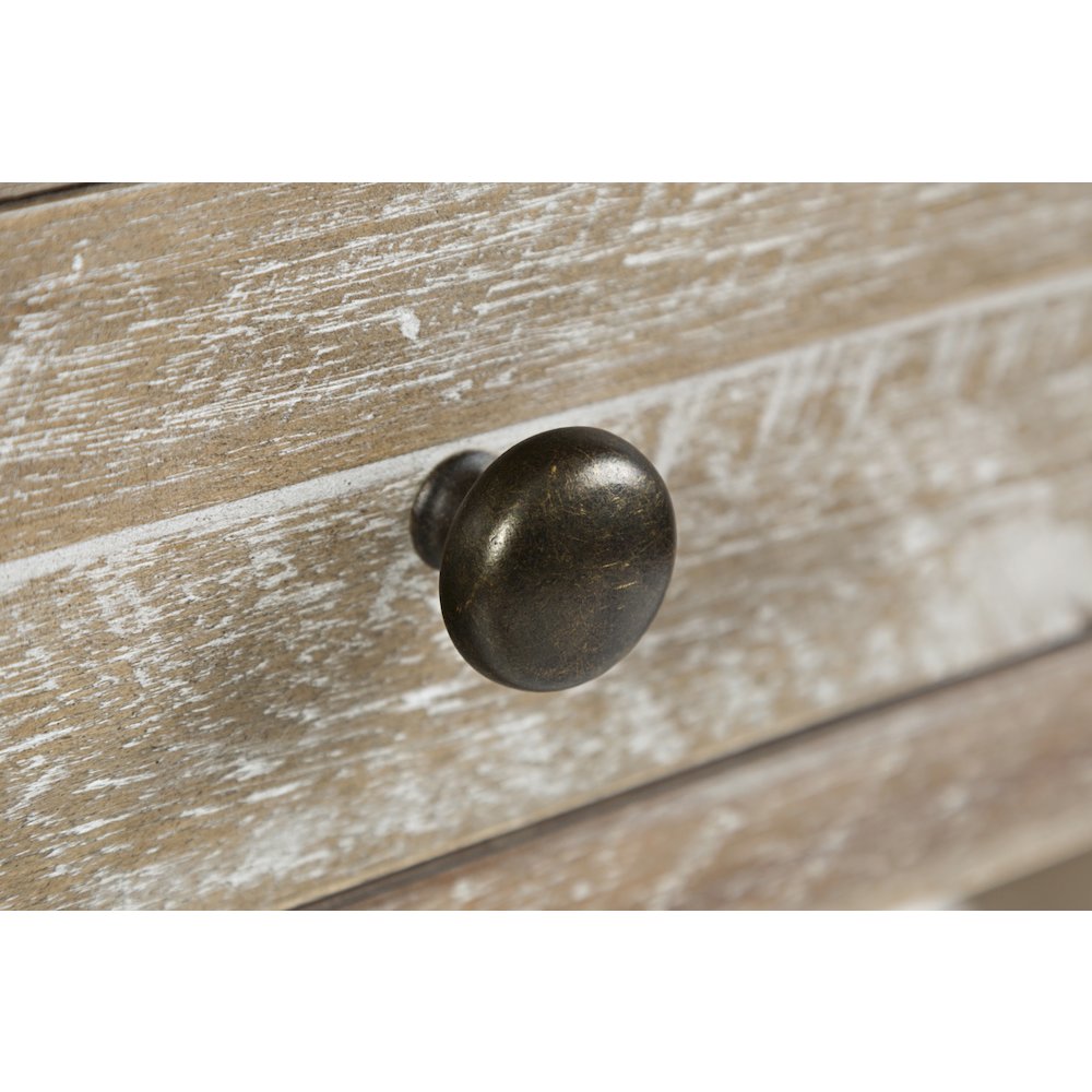 Artisan's Craft Rustic Farmhouse Distressed Solid Wood 5-Drawer Desk