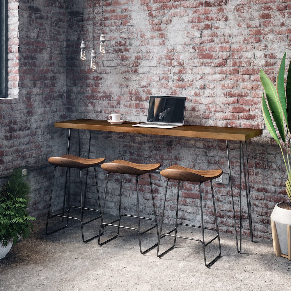 Nature's Edge Solid Acacia Counter Height Sofa Dining Table