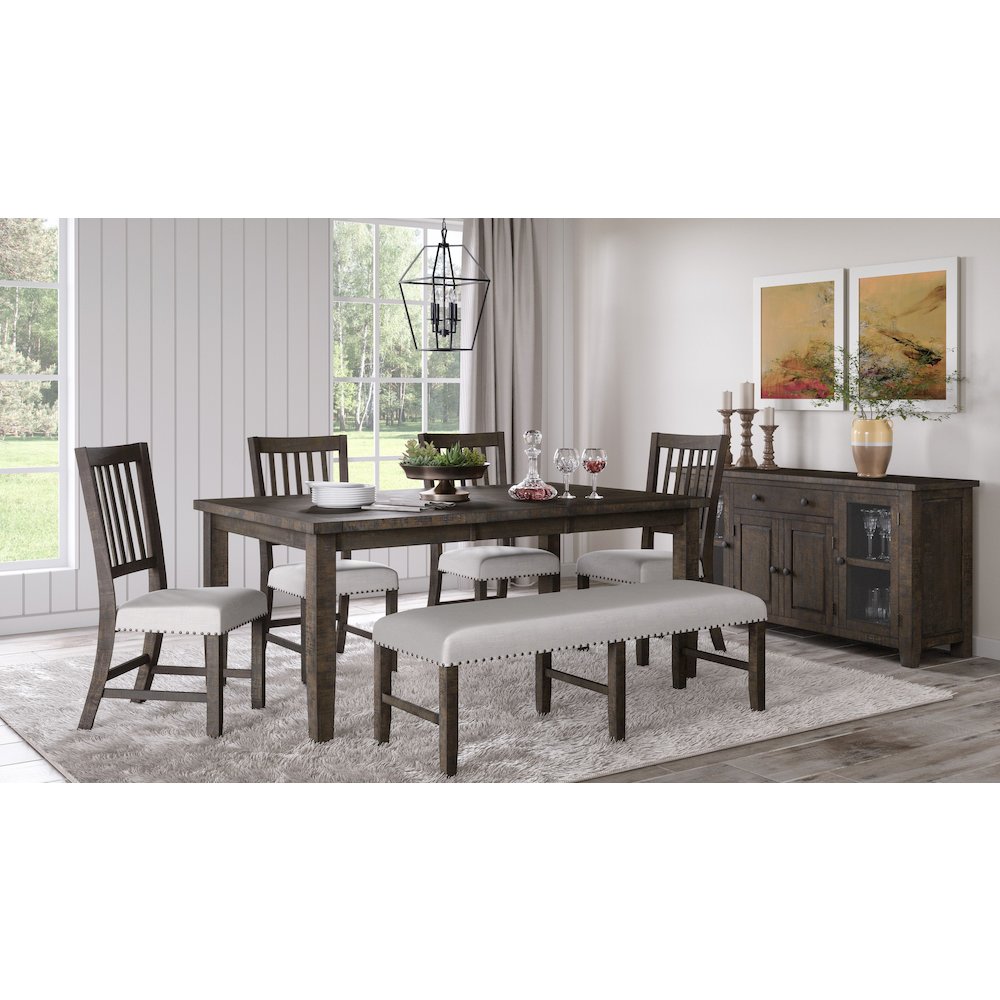 Willow Creek Distressed Solid Wood 78" Extension Dining Table