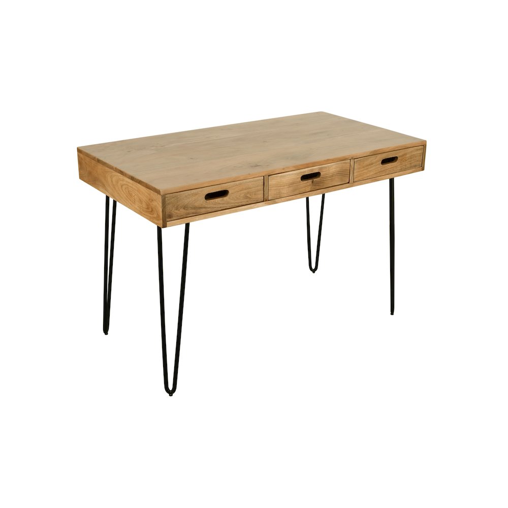 Rollins 52" Solid Hardwood Modern Counter Dining Table with Storage