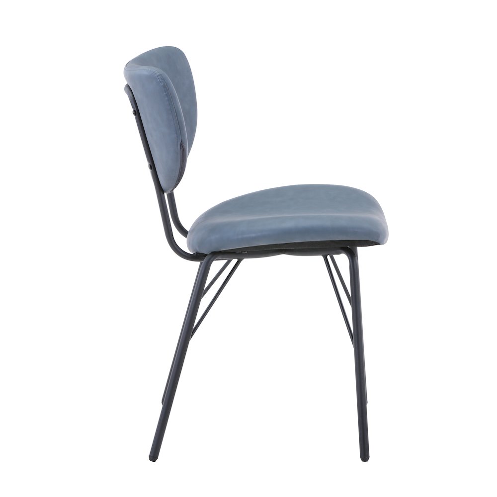 Contemporary Modern Faux Leather Split-Back Upholstered Dining Chair (Set of 2)