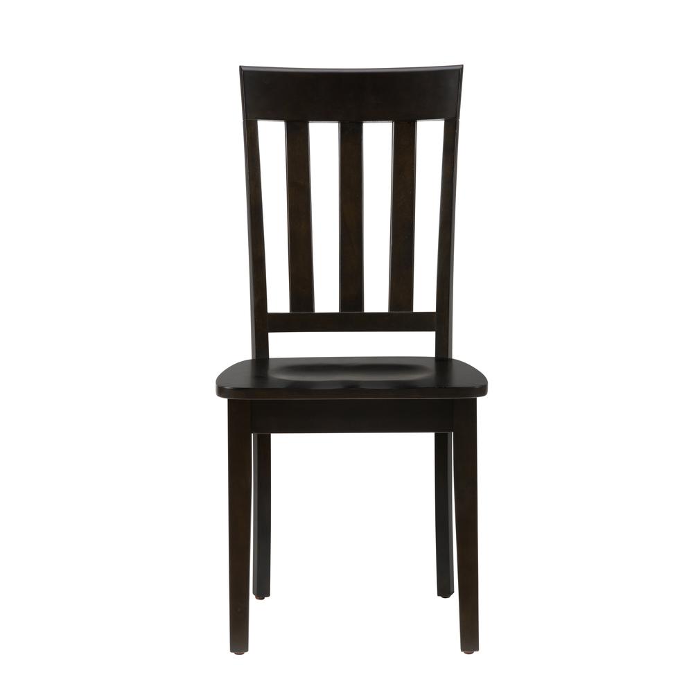 Espresso Slat Back Chair, Set of 2