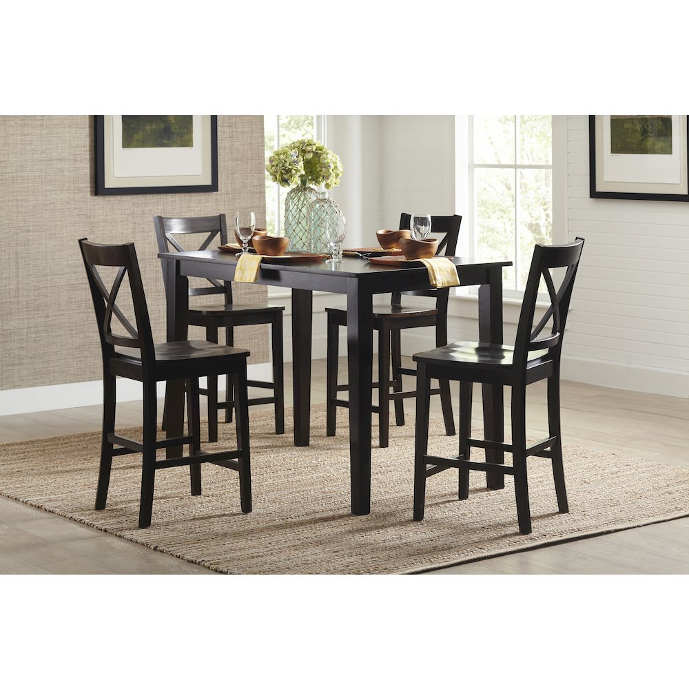 Simplicity Solid Wood Classic 54" Counter Height Dining Table
