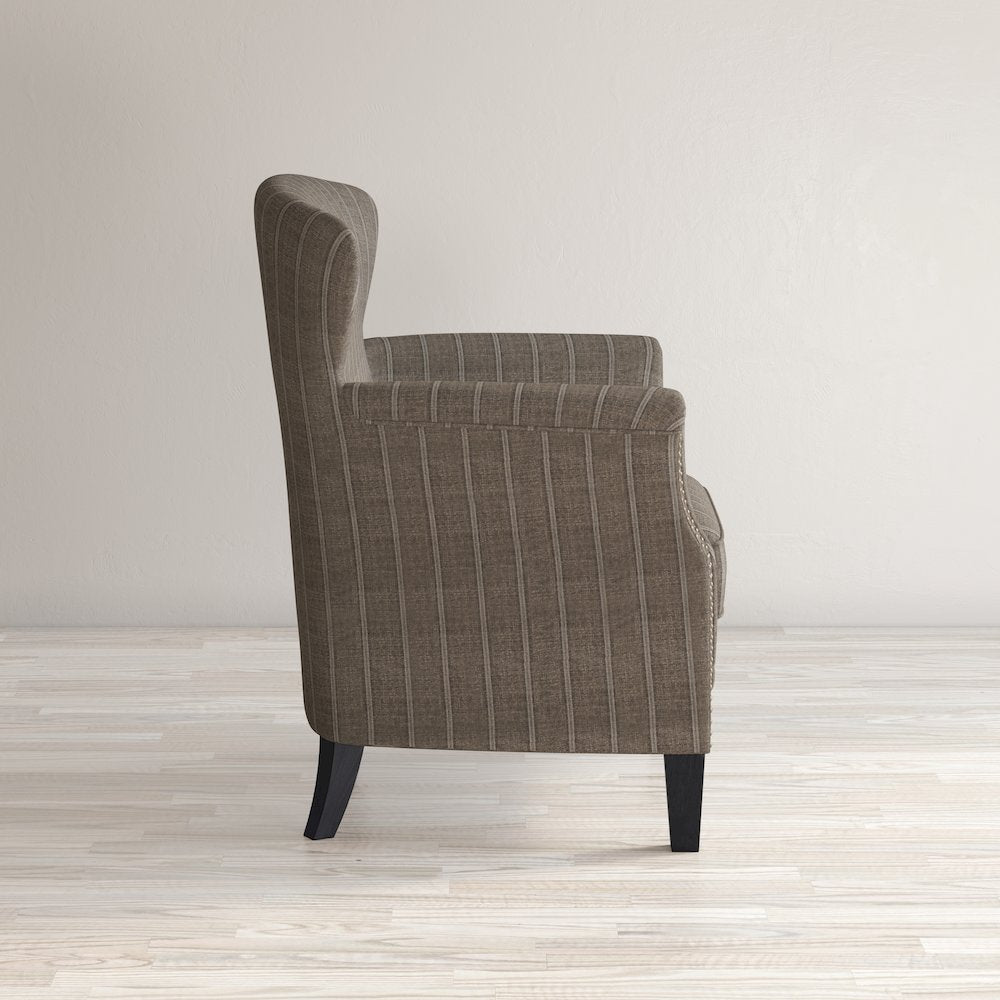 Layla Classic Upholstered Accent Chair with Nailhead Trim