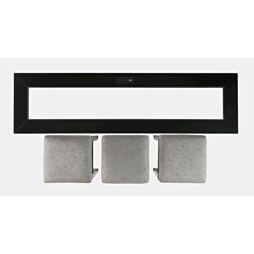 Contemporary 4 Piece Counter Height 66" Dining Table Set with USB Charging