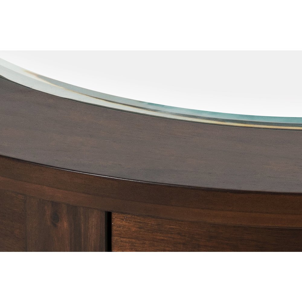 Urban Icon Contemporary 42" Round Counter Height Glass Inlay Dining Table