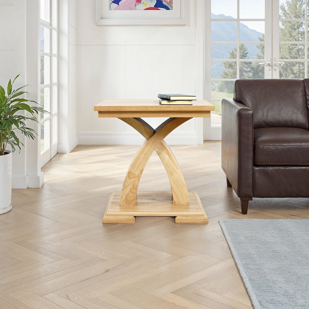 Anthology Contemporary Curved Base Square End Table