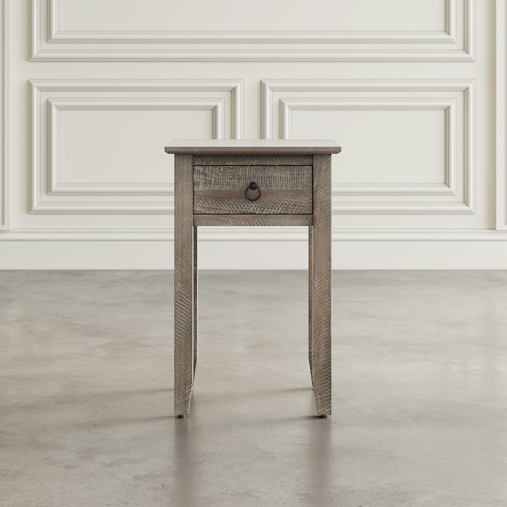 Devon Farmhouse Distressed Solid Wood End Table