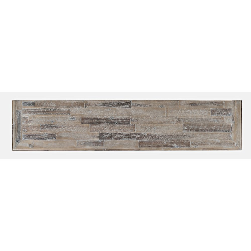 Rustic Shores 70" Coastal Distressed Acacia Six-Door Sideboard Cabinet