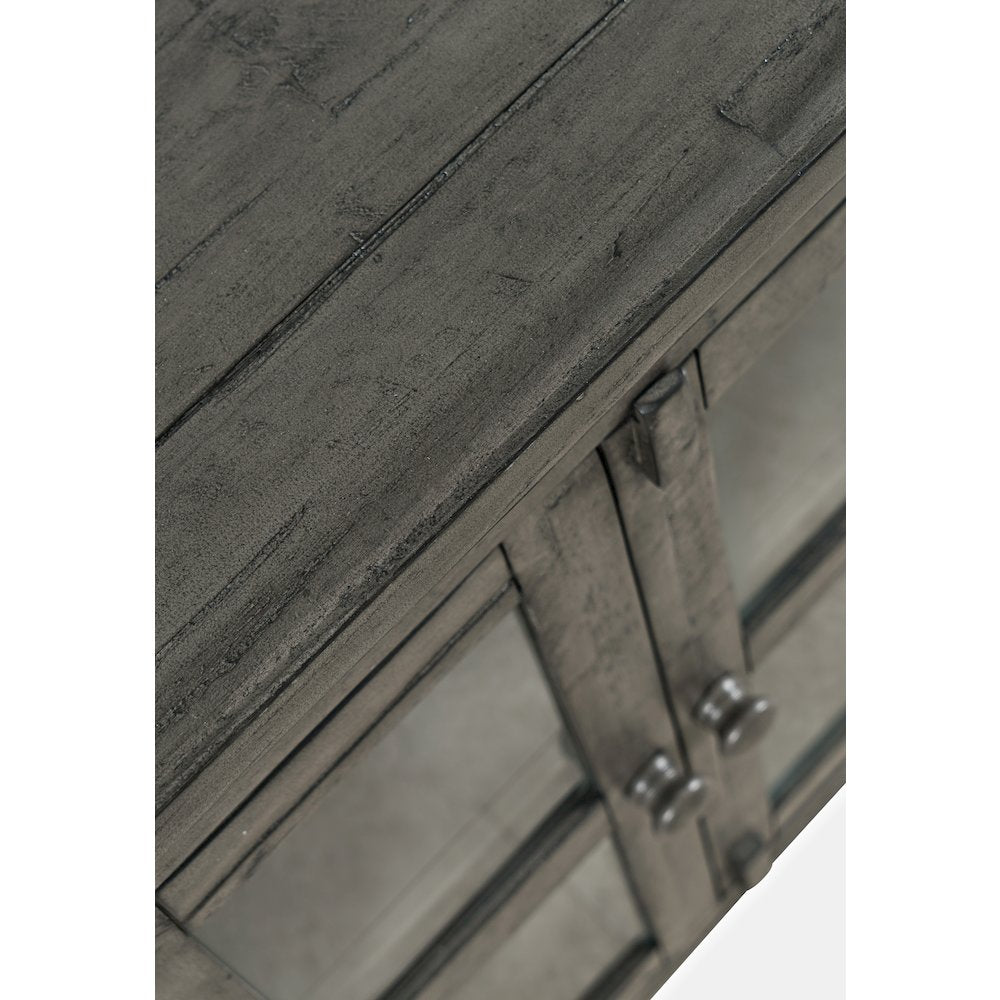 Rustic Shores 70" Coastal Distressed Acacia Six-Door Sideboard Cabinet