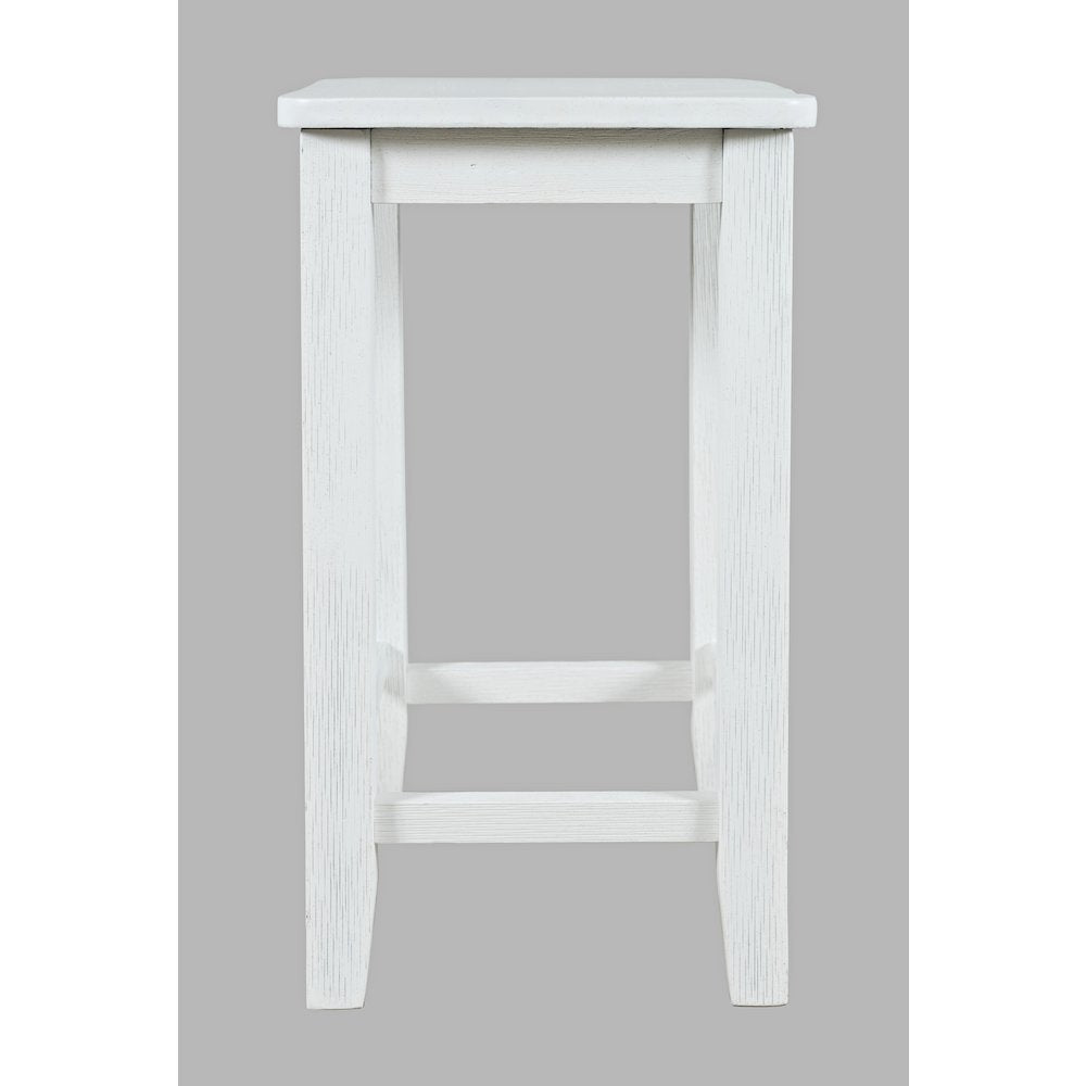 Eastern Tides Coastal Wire-Brushed Wood Backless Counter Barstool (Set of 2)