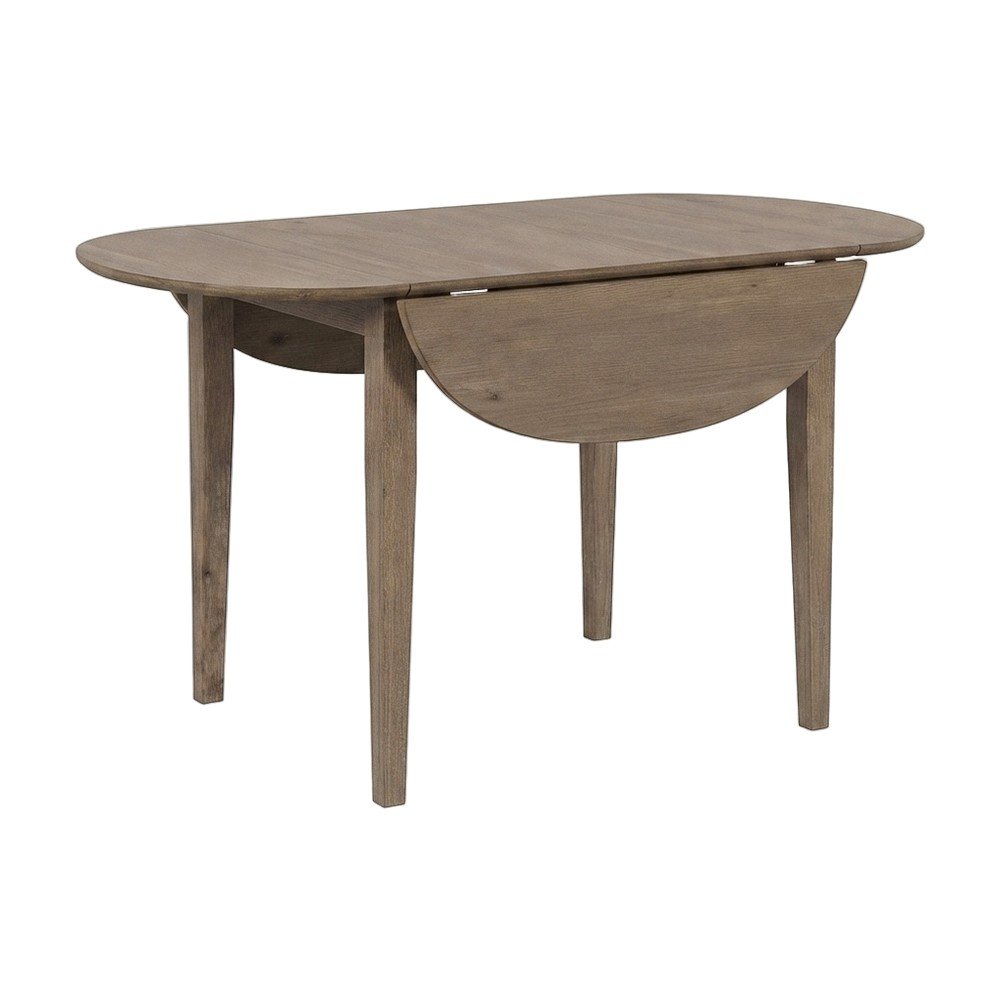 Acacia Veneer Drop-Leaf Counter Height Dining Table, Coastal, Brushed Bisque