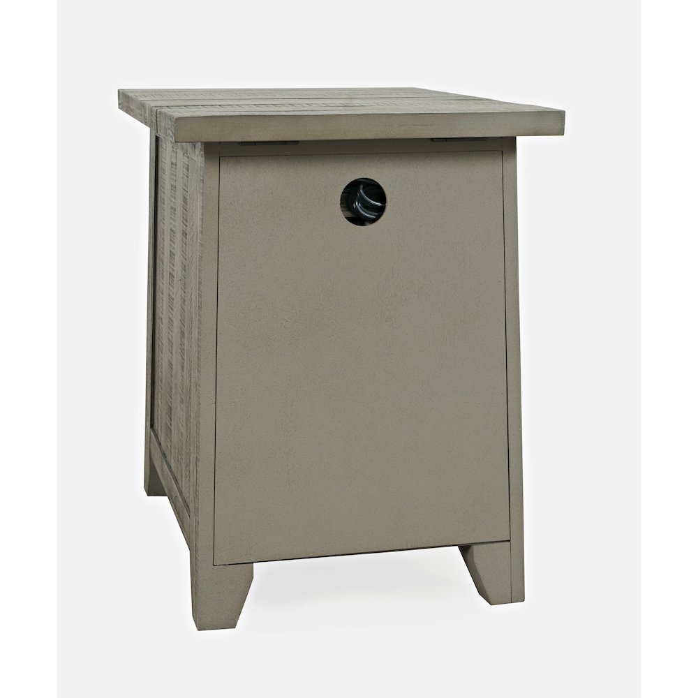 Telluride Rustic Farmhouse Solid Wood USB Charging Chairside End Table