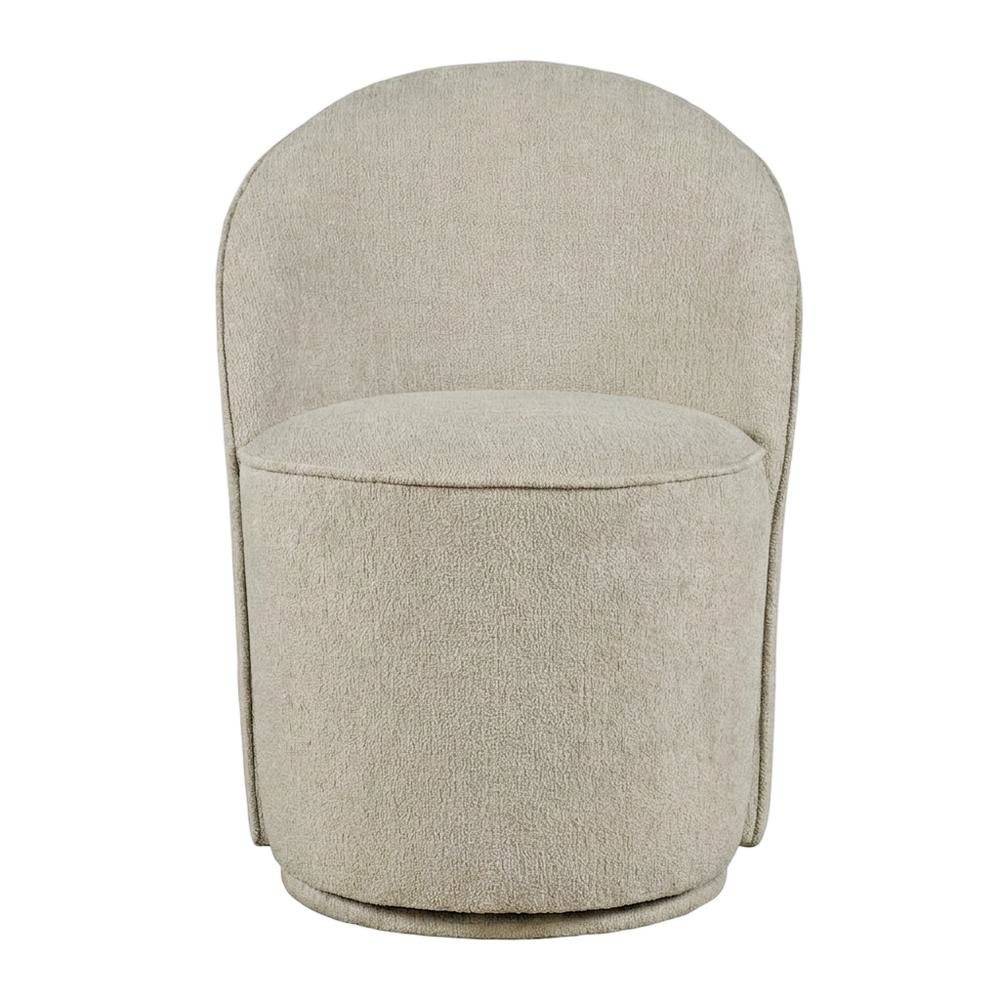 Mid-Century Modern Upholstered Swivel Dining Chair, Gray, Set of 2