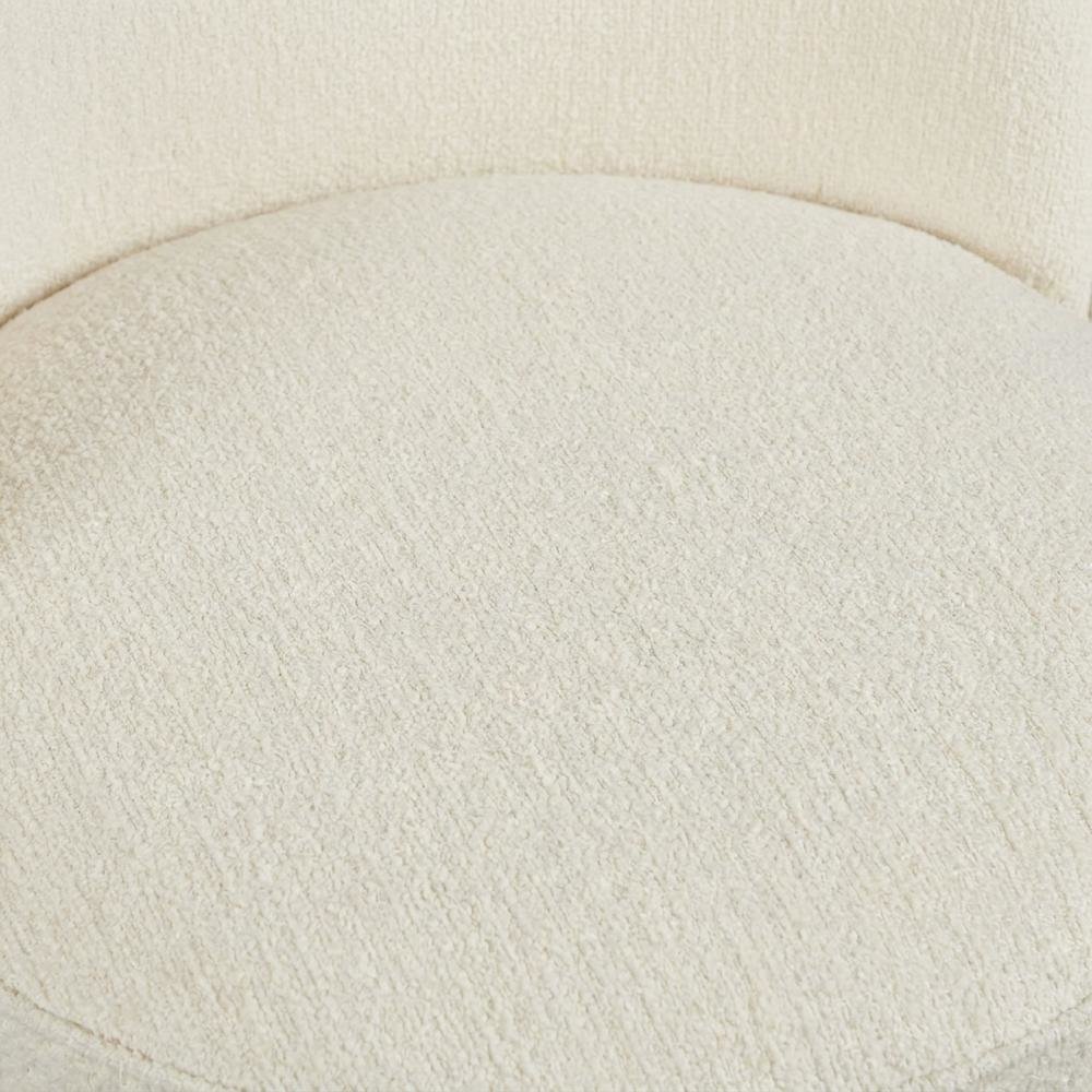 Mid-Century Modern Upholstered Swivel Dining Chair, Natural, Set of 2