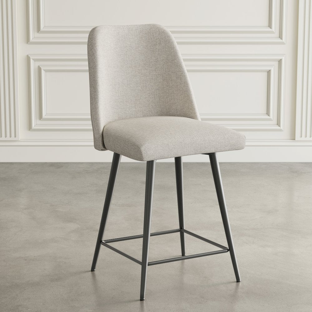Macey Contemporary Modern Upholstered Counter Barstool (Set of 2)