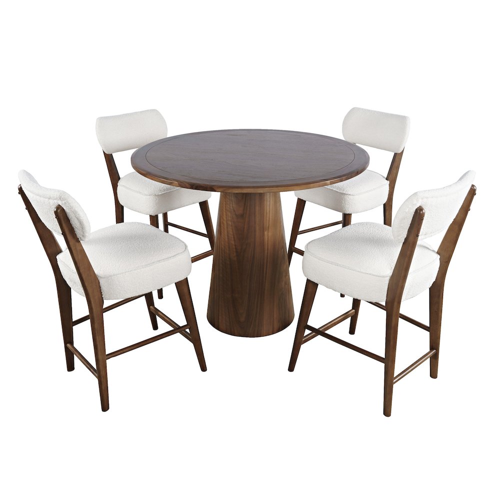 Mid-Century Modern Five Piece Counter Height Dining Set
