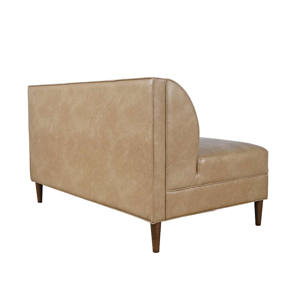 Ruston Modern Banquette Faux Leather Sectional Three Seat Bench