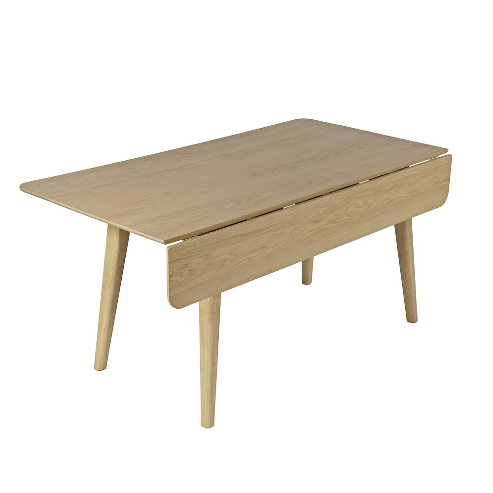 Bowie 66" Harvest Mid-Century Modern Drop-Leaf Dining Table