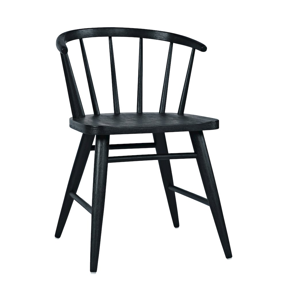 Fitz Traditional Solid Wood Curved Back Spindle Dining Chair (Set of 2)