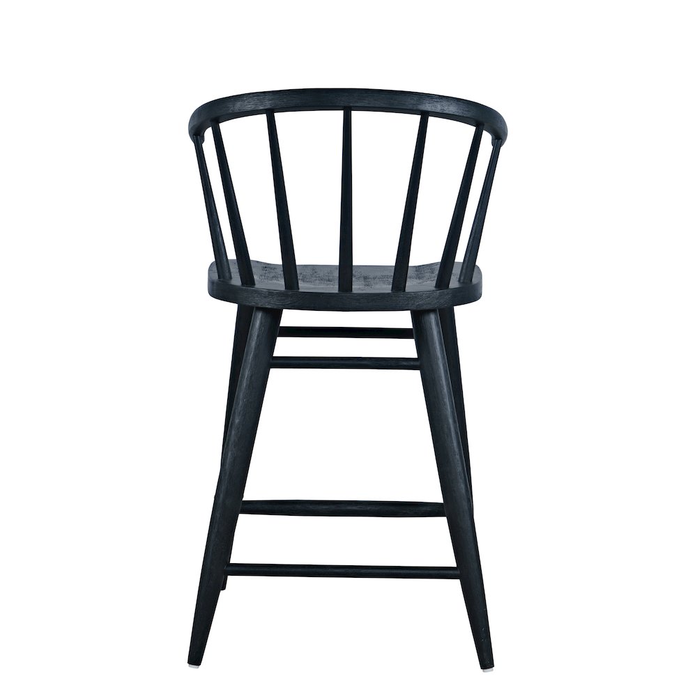 Fitz Traditional Solid Wood Curved Back Spindle Counter Stool
