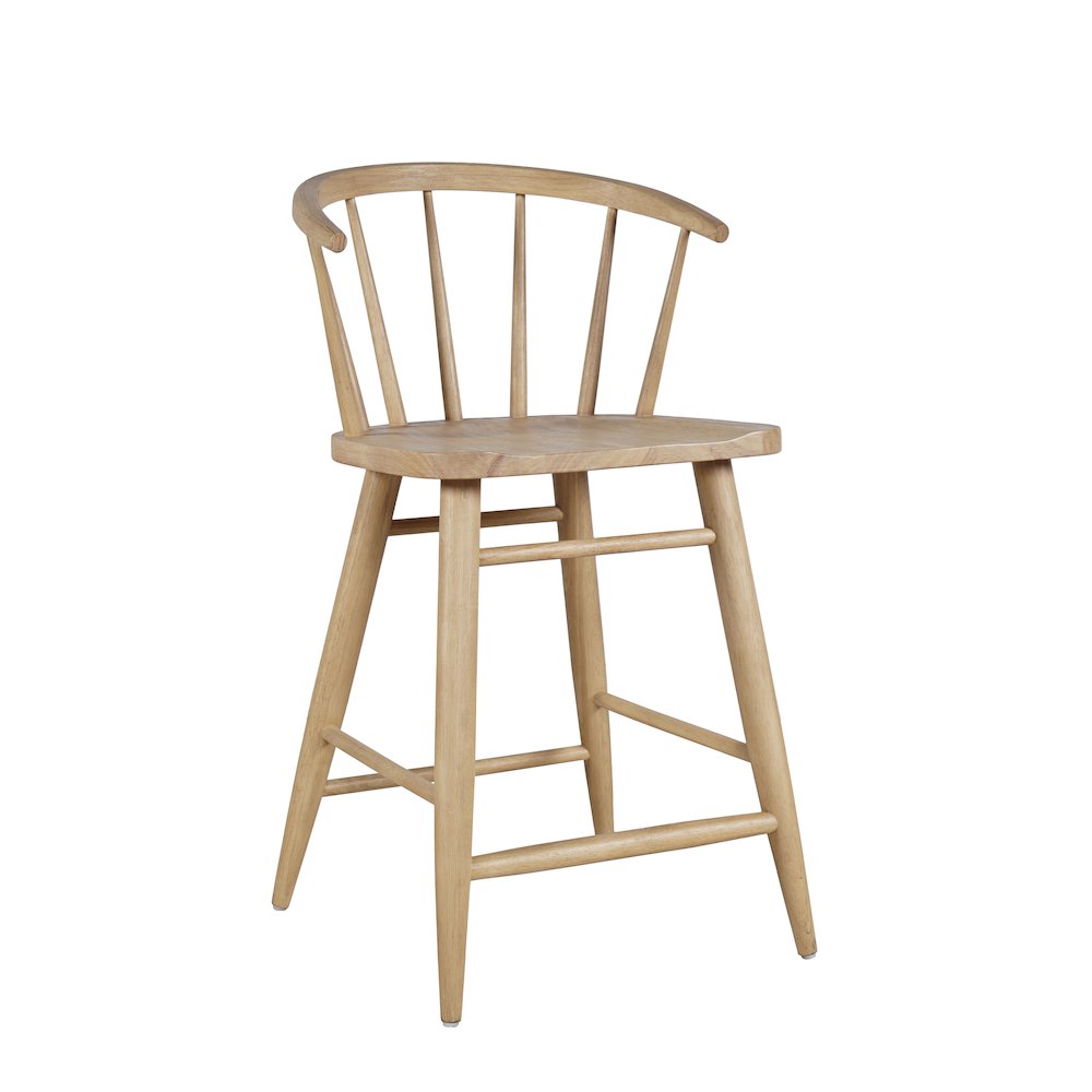 5-Piece Counter Height Dining Set with Round Table and Spindle Back Barstools