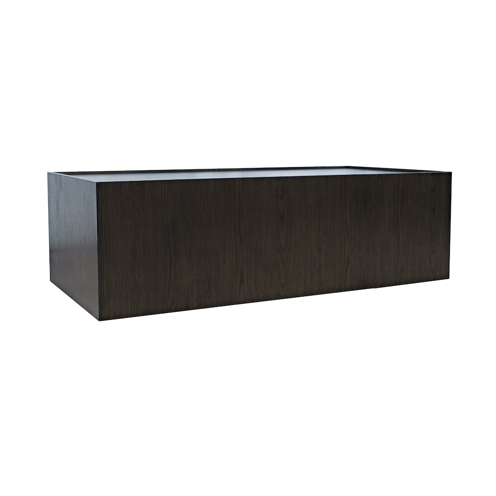 Laurel Creek Modern Contemporary 52" Block Coffee Table with Hidden Casters