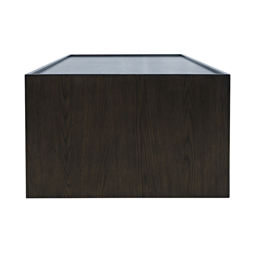 Laurel Creek Modern Contemporary 52" Block Coffee Table with Hidden Casters
